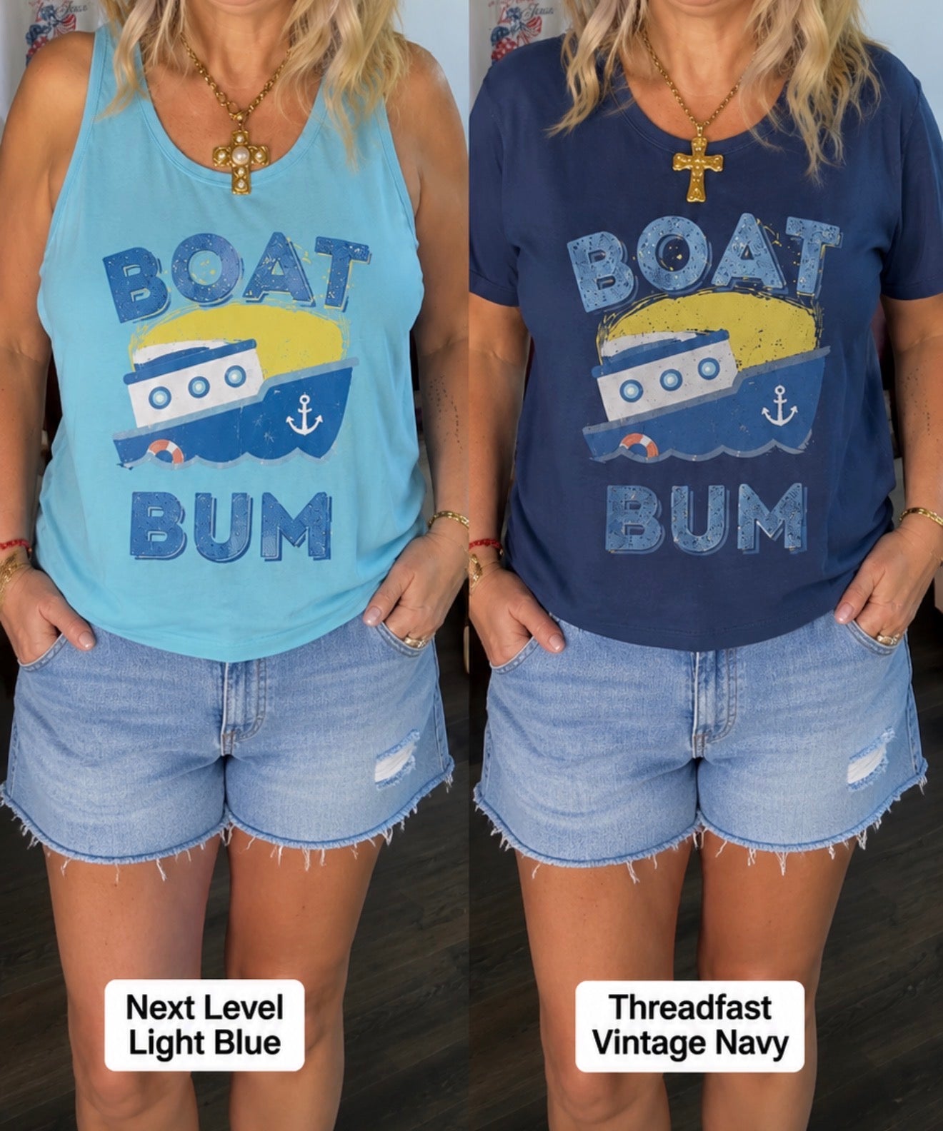 Boat Bum Lake T-Shirt by Knitted Grace