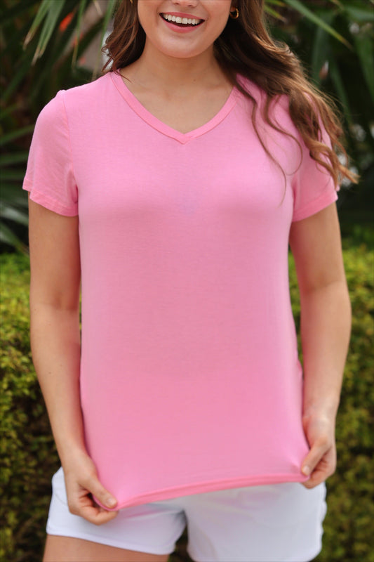Jess Lea Basic Tee- Light Pink by Jess Lea