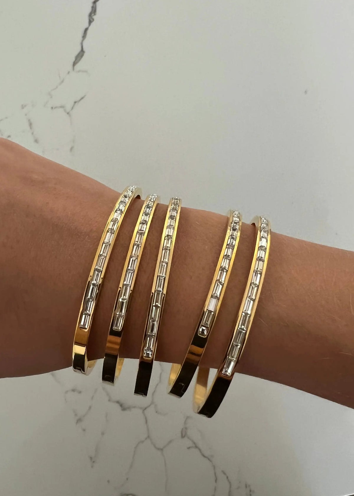 THE DAINTY DIAMOND BANGLE by Chansuttpearls
