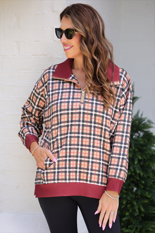 PREORDER- Everyday Pullover- Nora Plaid by Jess Lea