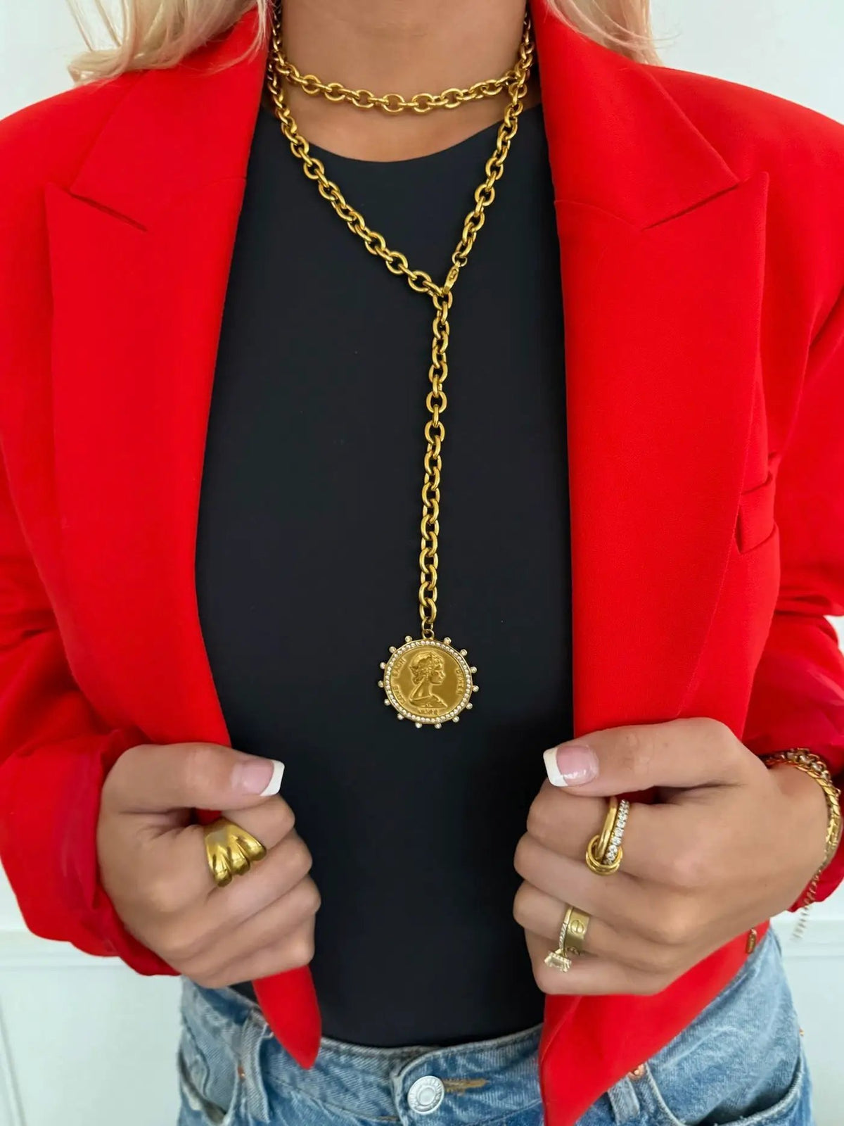 XL COIN NECKLACE by Chansuttpearls