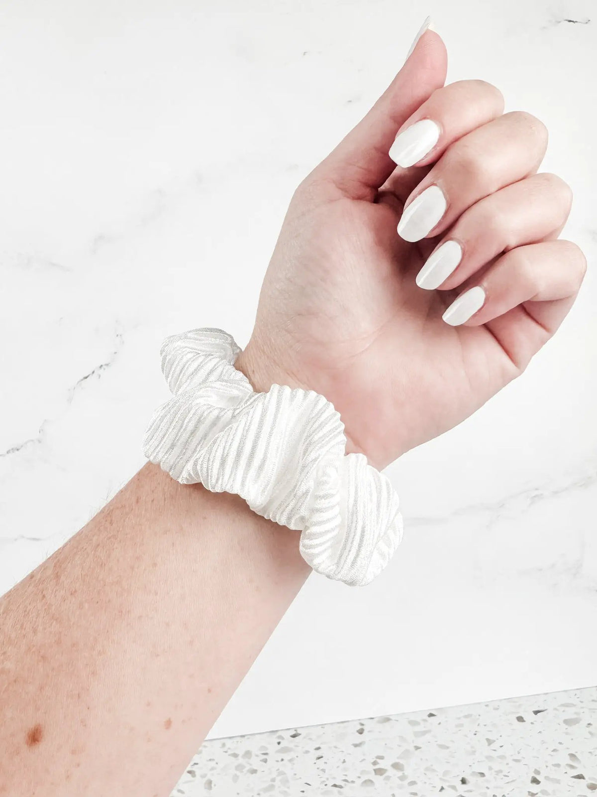 Women Ribbed Hair Scrunchie Elastic Hold Thick Fabric Hair Accessory