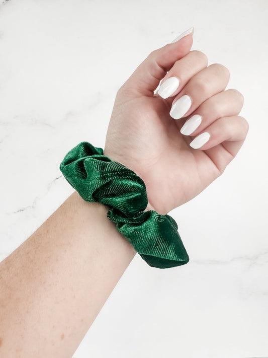 IN STOCK Velvet Scrunchie - Green FINAL SALE