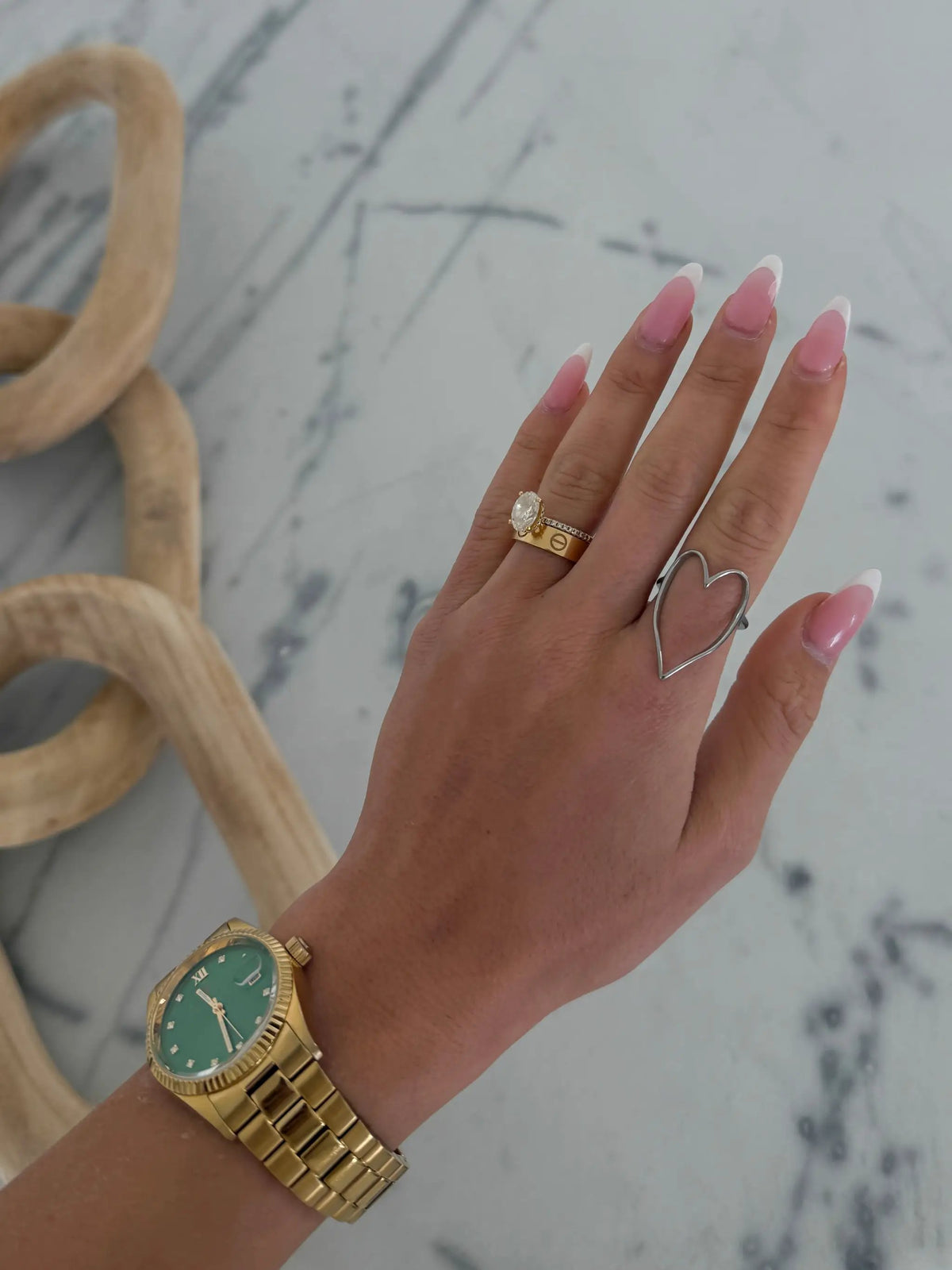 SILVER HEART RING by Chansuttpearls