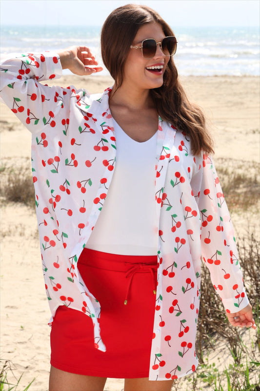 Breezy Tunic Top- Cherry Pop by Jess Lea