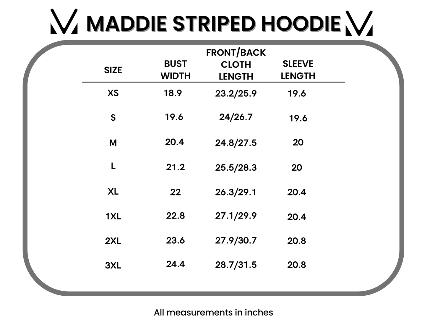 IN STOCK Maddie Striped Hoodie - Pumpkin Spice by Michelle Mae