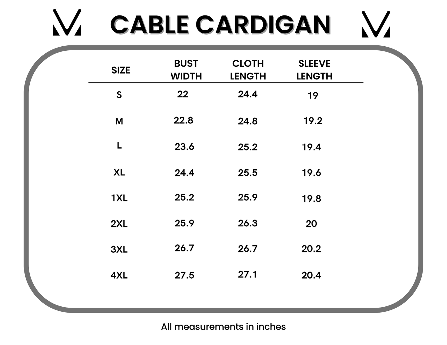 IN STOCK Cable Cardigan - Grey by Michelle Mae