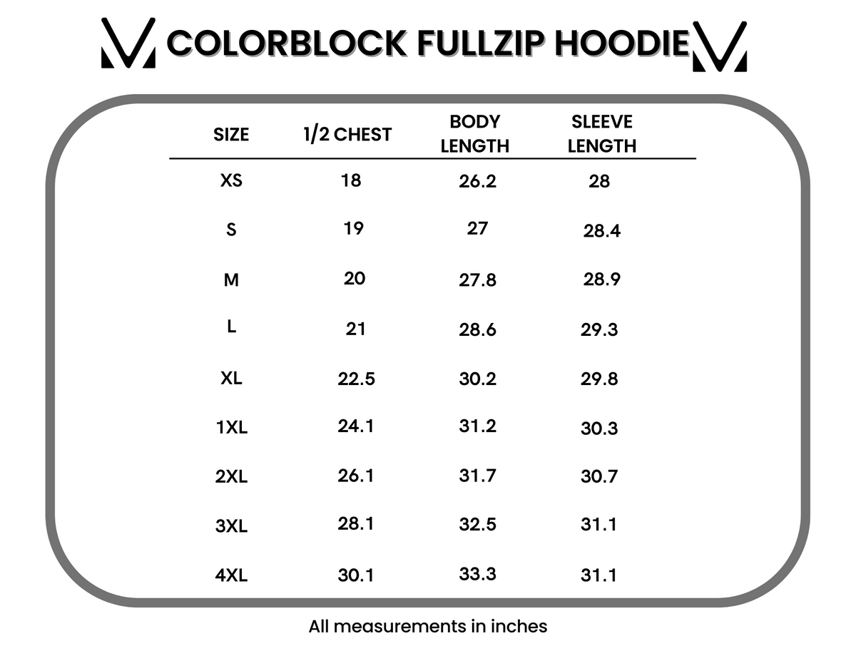 IN STOCK Colorblock Fullzip - Autumn Watercolor Mix by Michelle Mae