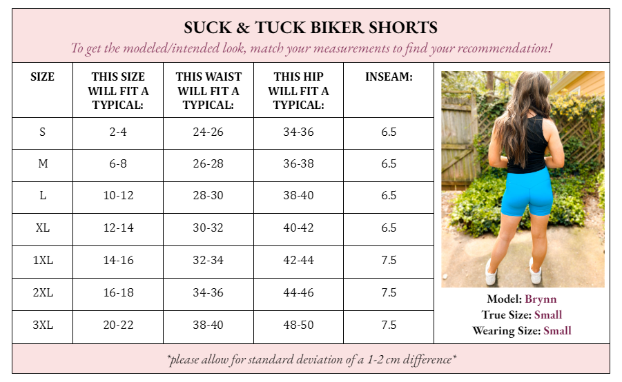 Sasha Suck & Tuck Biker Short - Girl Code Couture