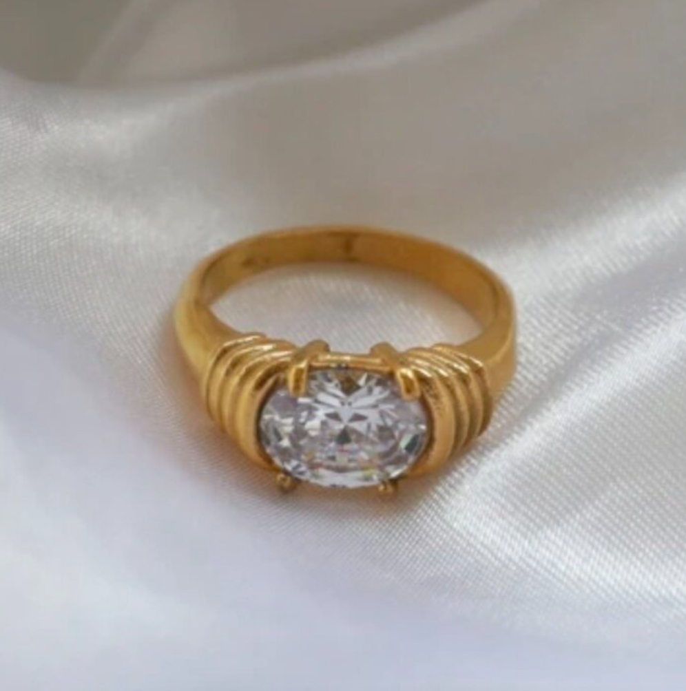 Diamond Ring With Two Options Water Resistant Size 6 7 8