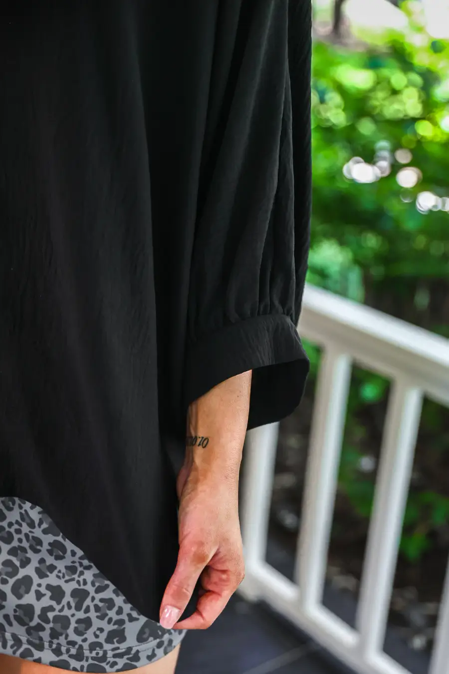 Sloane Button Up Top Black Relaxed Oversized Fit Lightweight Textured Fabric by Jess Lea