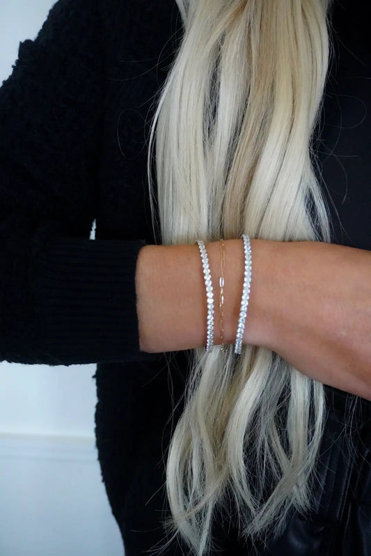STRETCHY TENNIS BRACELET by Chansuttpearls