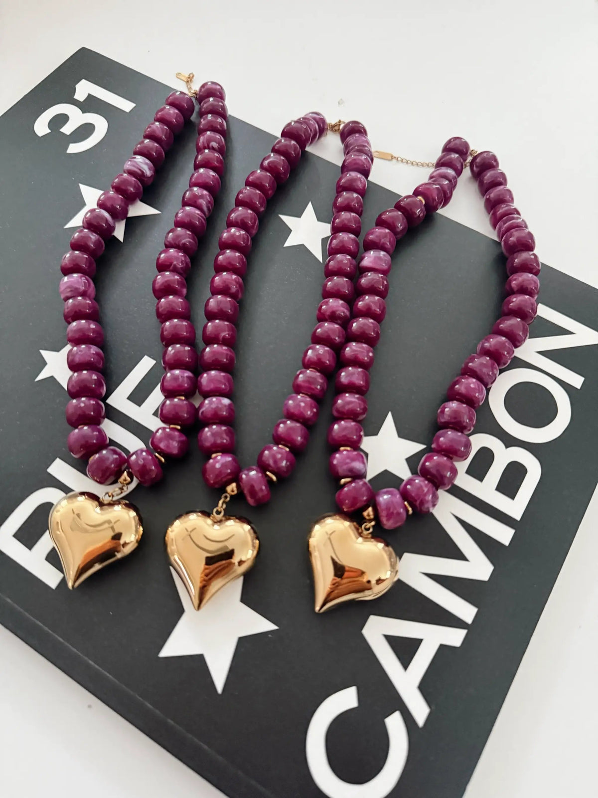 PURPLE HEART NECKLACE by Chansuttpearls