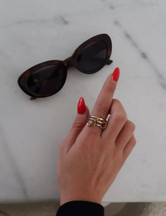 TWO TONED JULIA RING by Chansuttpearls