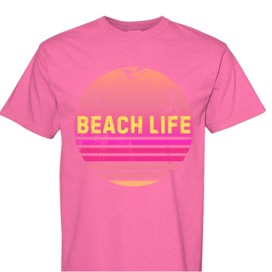 Beach Life Unisex Comfort Colors T Shirt by Knitted Grace Boutique