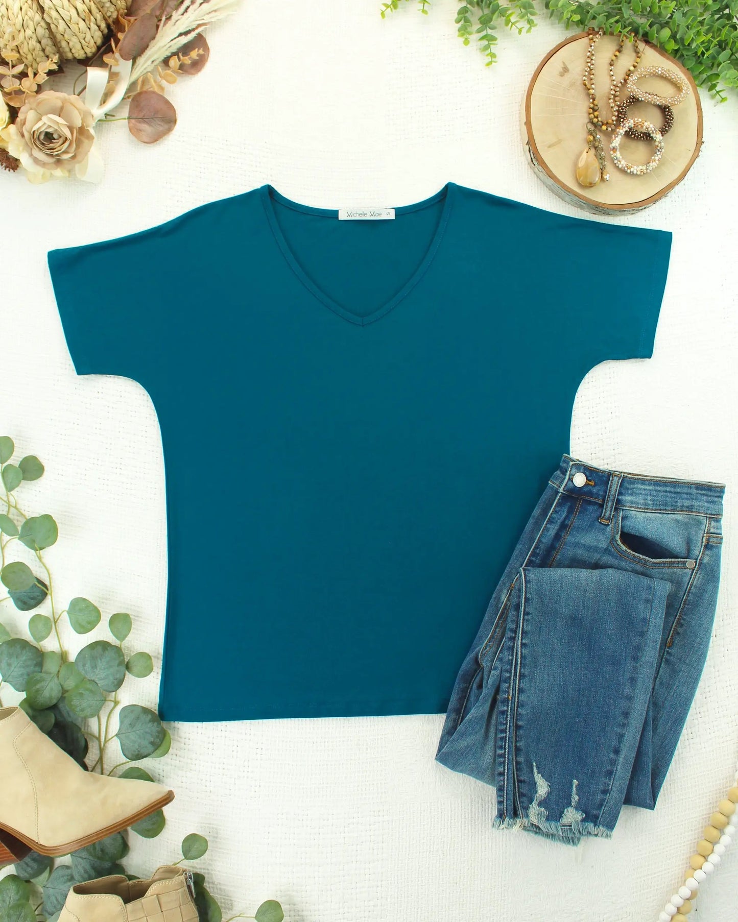 IN STOCK Chloe Cozy Top - Teal by Michelle Mae
