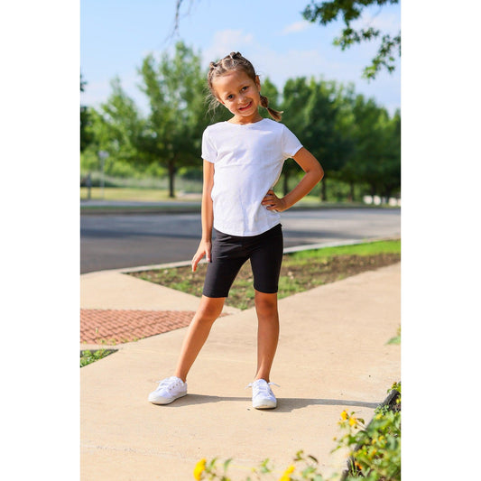 Julia Rose kids luxe leggings capris and biker shorts, Kids wearing Julia Rose luxe leggings