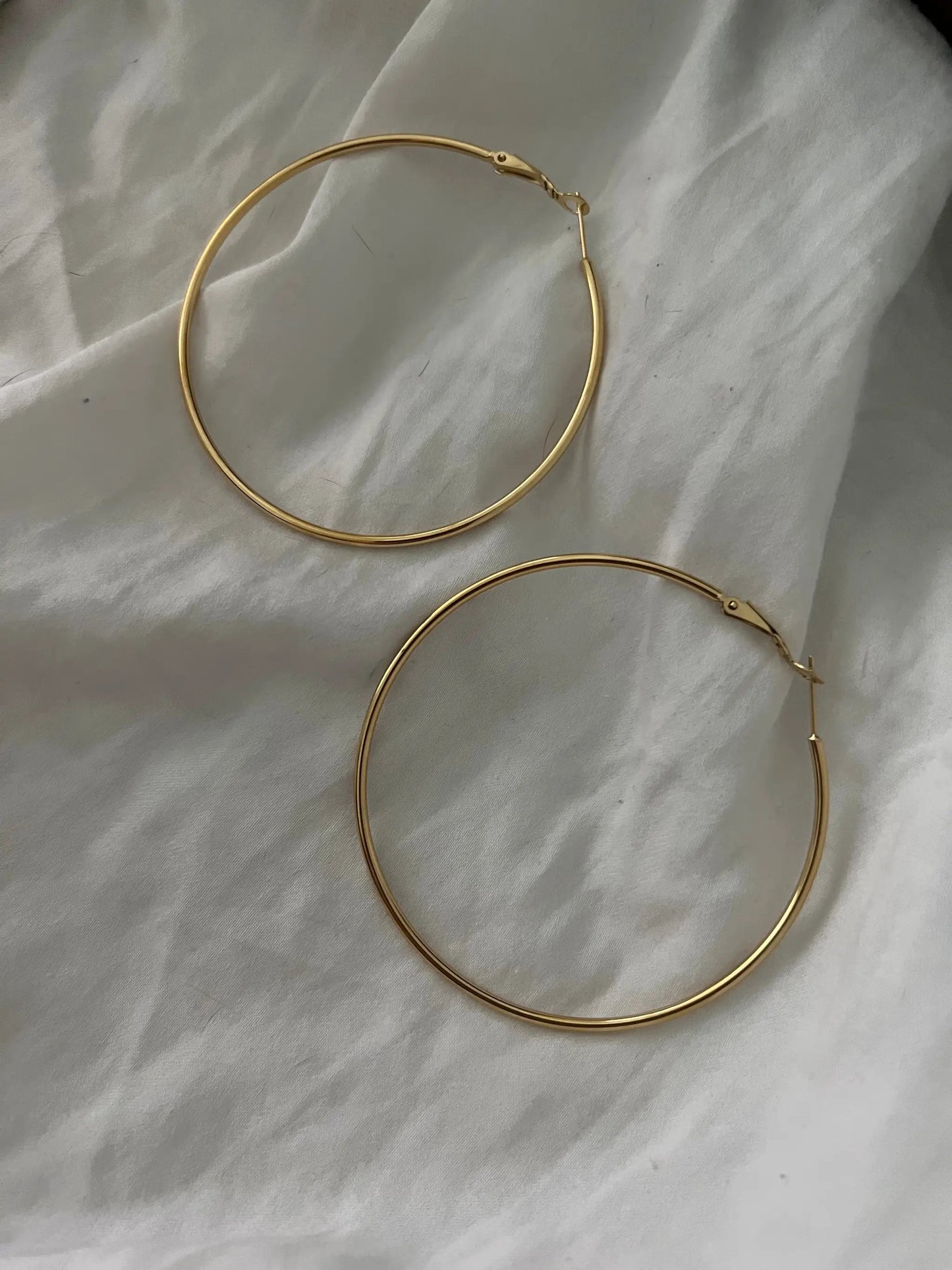 XL GOLD HOOPS by Chansuttpearls