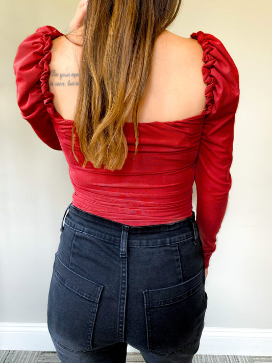 Amelia All - Over Ruched Bodysuit - Girl Code Couture