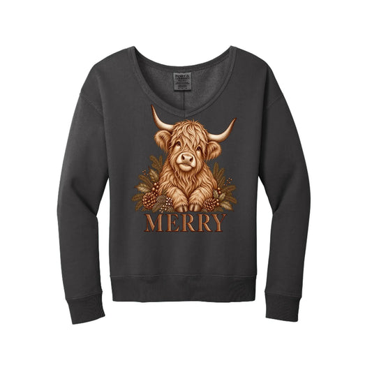 Merry Highland Cow by Knitted Grace Boutique