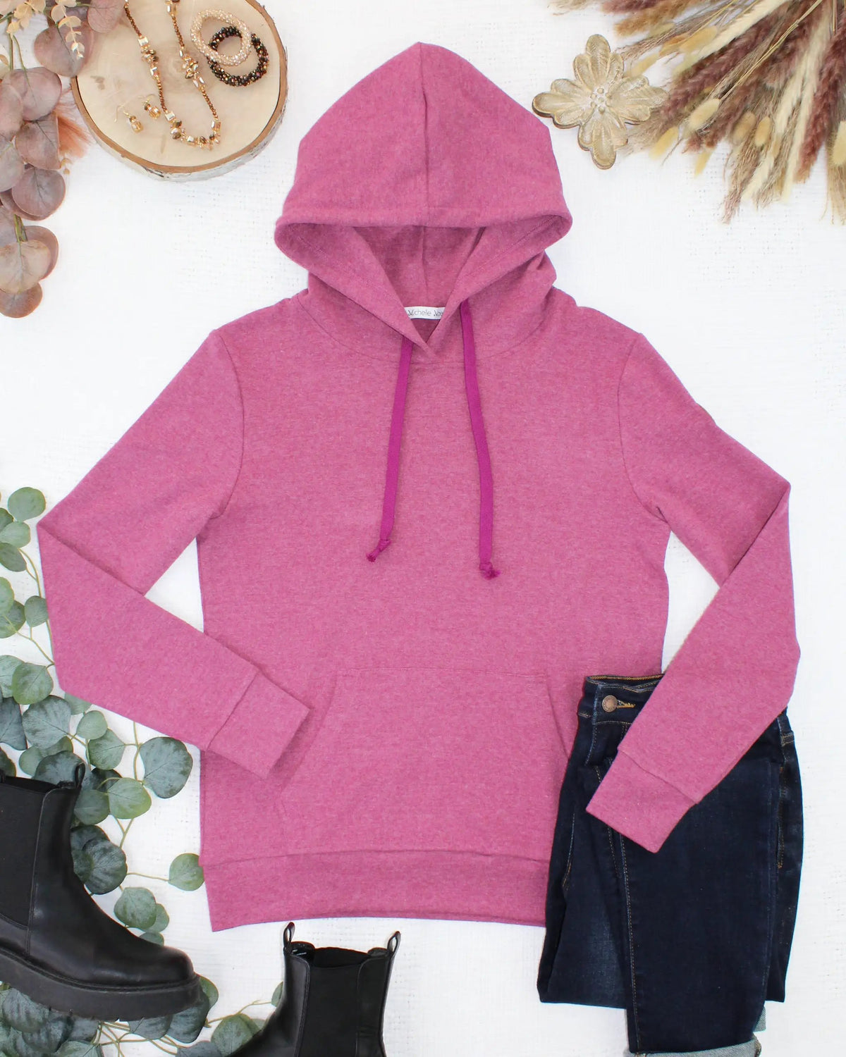 IN STOCK Hailey Hoodie - Raspberry by Michelle Mae