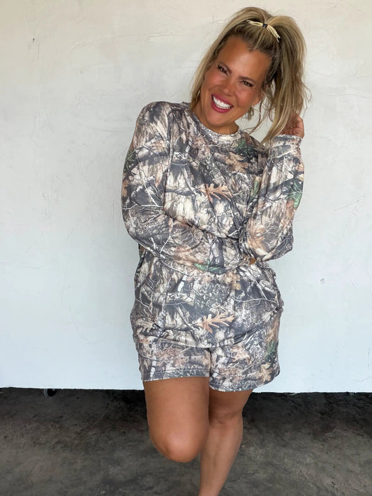 PREORDER- COZY IN CAMO LOUNGE SET by BLAKELEY