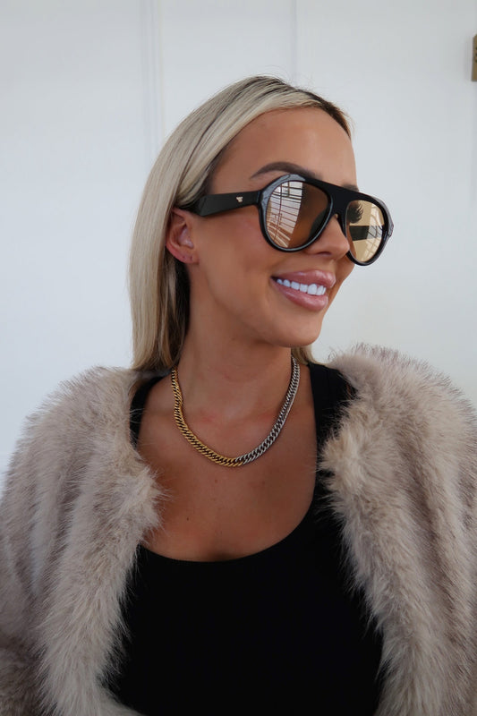 TWO TONED CHAIN NECKLACE by Chansuttpearls
