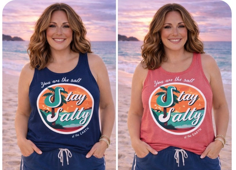 Stay Salty Coastal Faith Tank