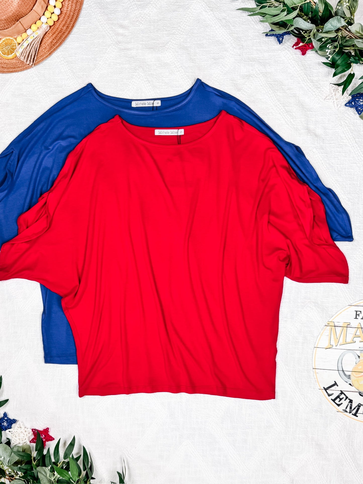 IN STOCK Darcy Dolman Top - Red FINAL SALE