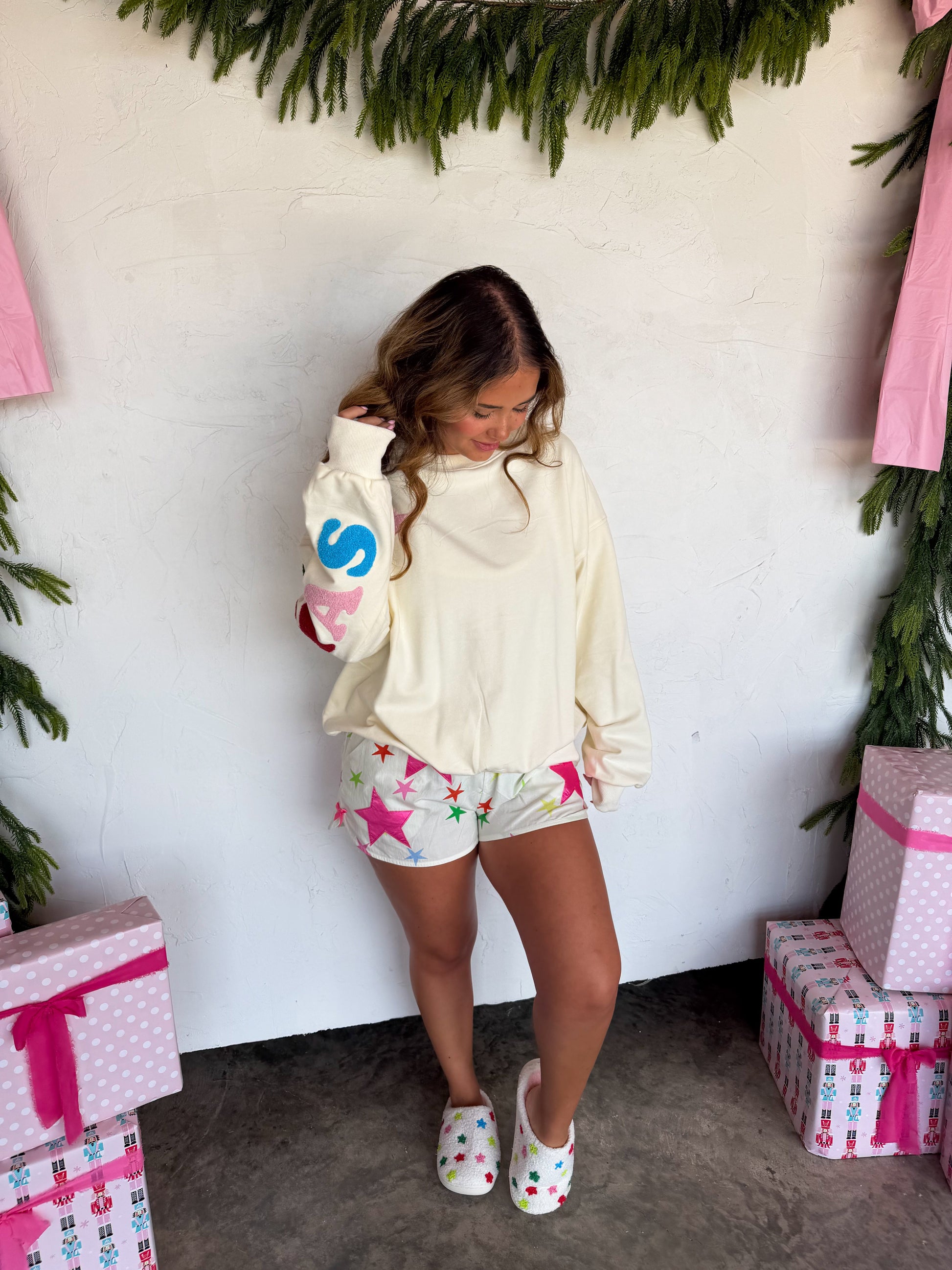 PREORDER- MERRY MESSAGE SWEATSHIRT by BLAKELEY