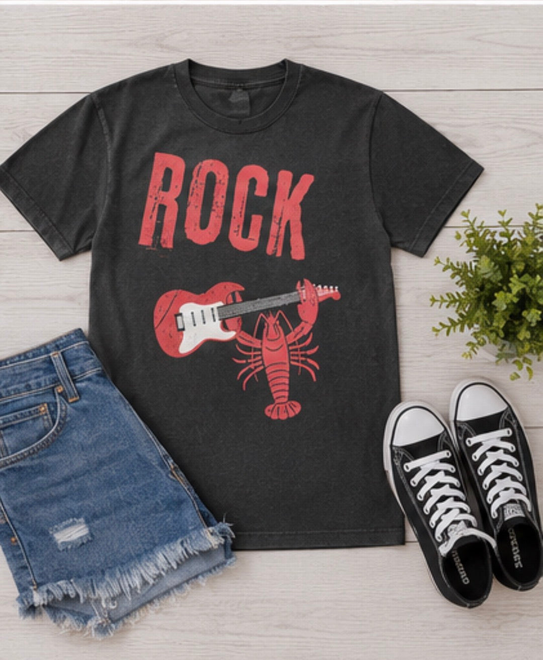 Rock Lobster Unisex T-Shirt by Knitted Grace