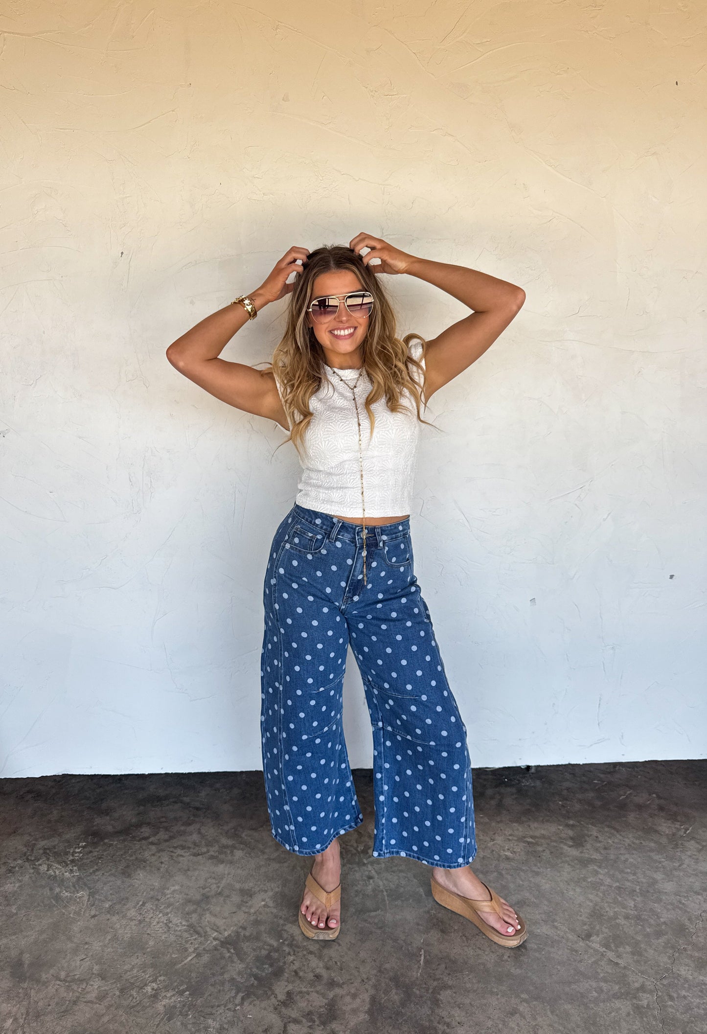 DARLING DOT BARREL JEANS by Blakeley