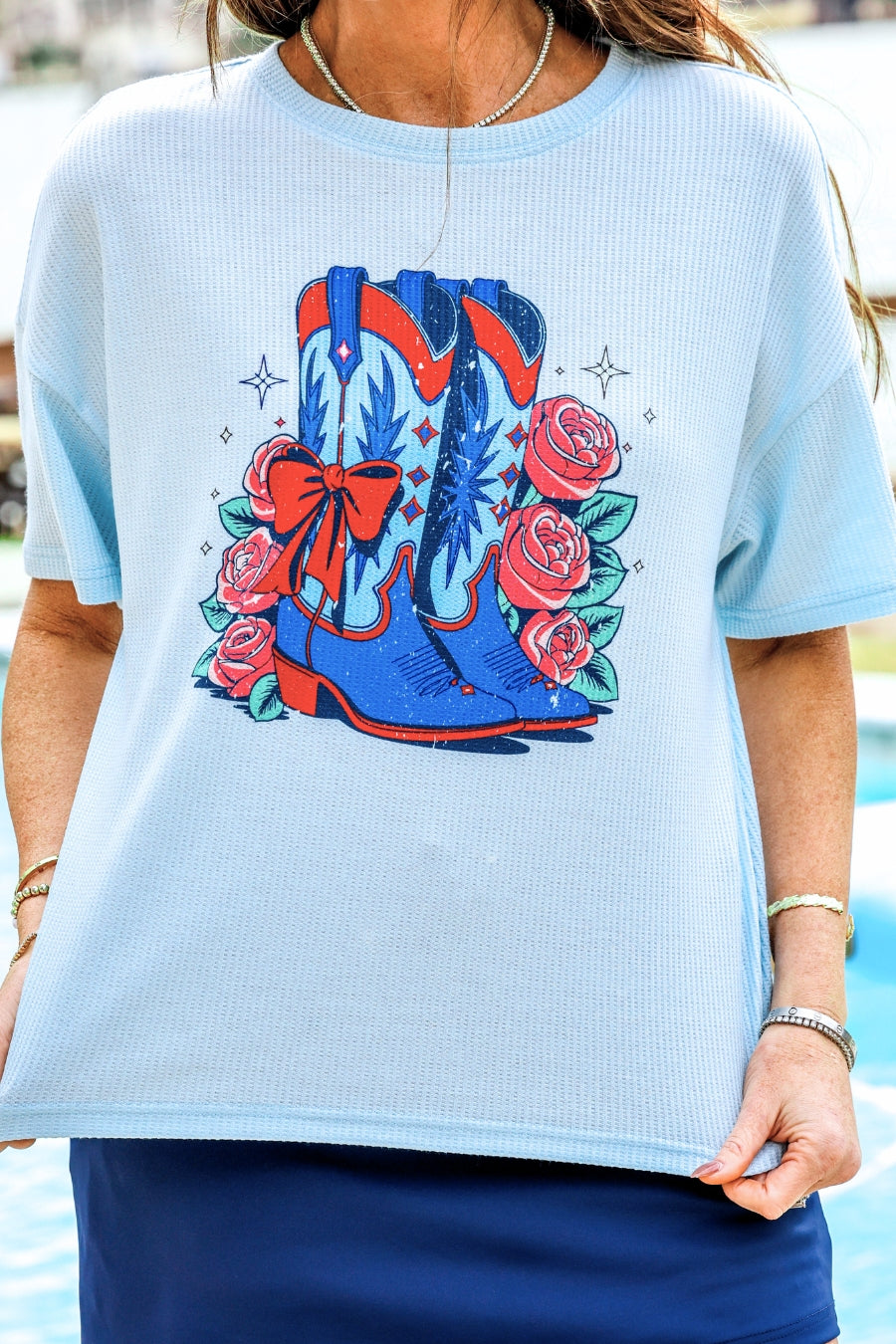 Patriotic Boots Waffle Tee