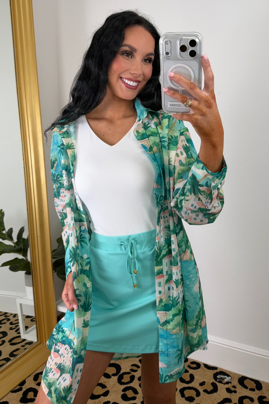 Breezy Tunic Top- Coastal Vista by Jess Lea