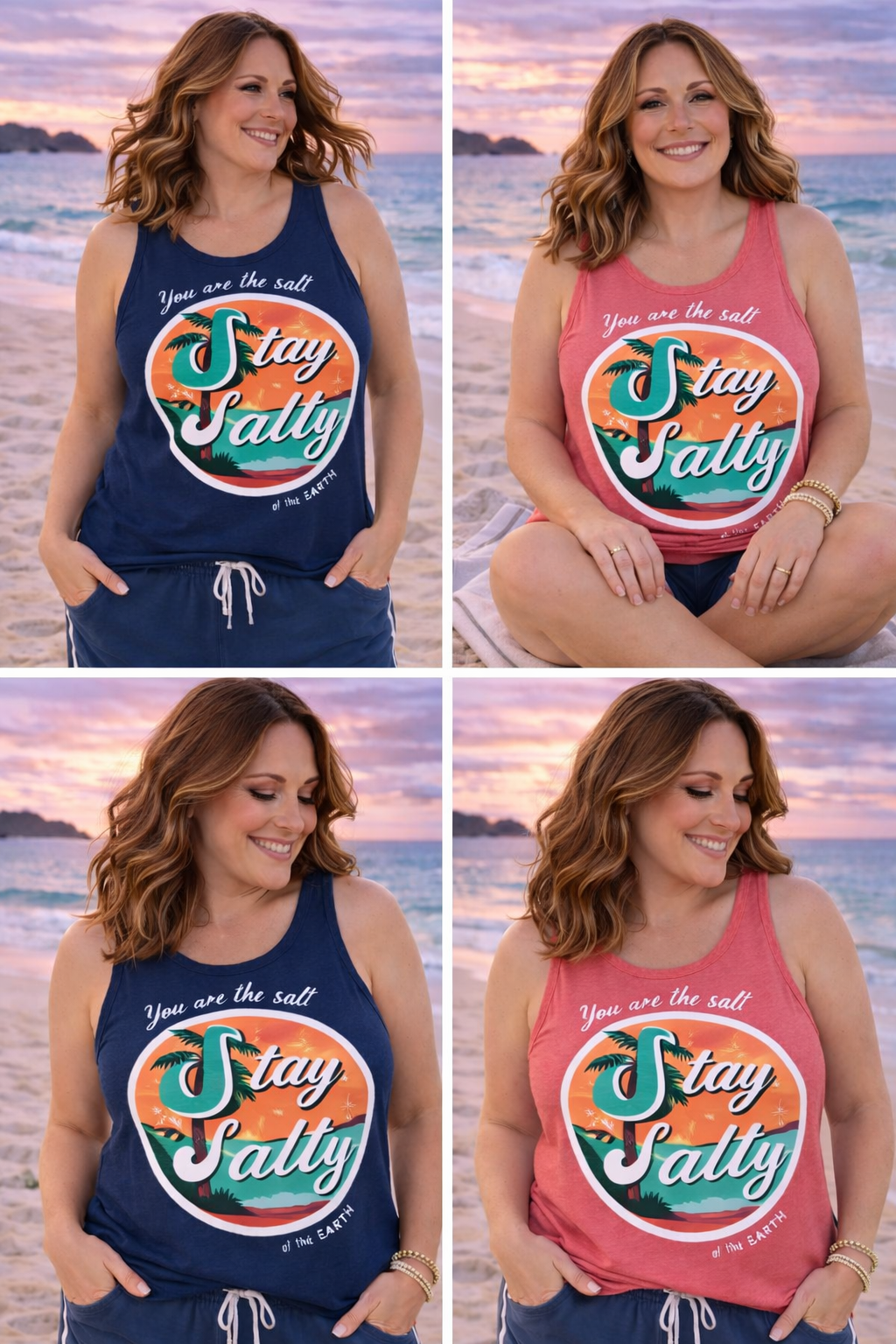 Stay Salty Coastal Faith Tank