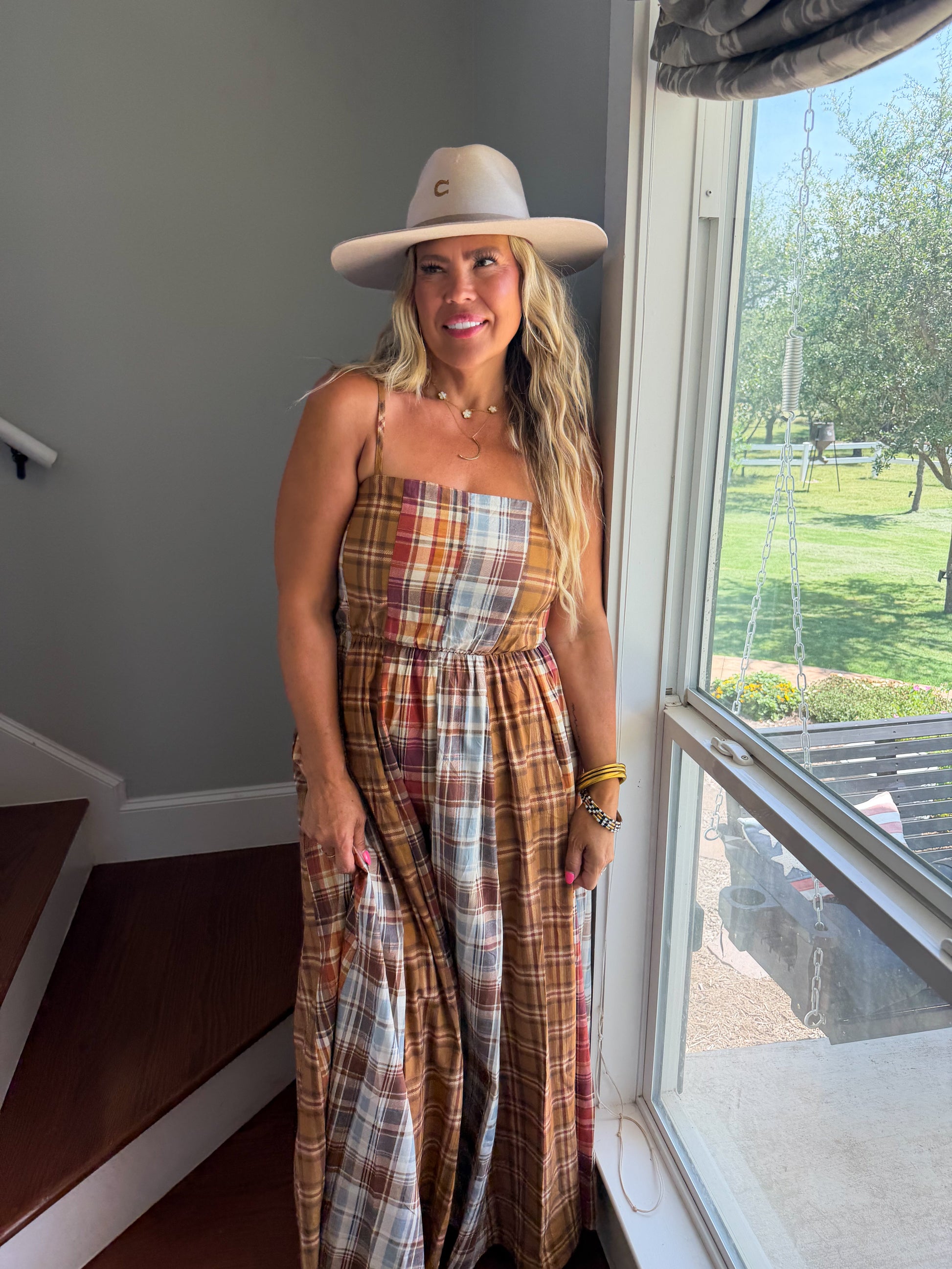 PREORDER- THE ASHFORD PLAID MAXI DRESS by Blakeley