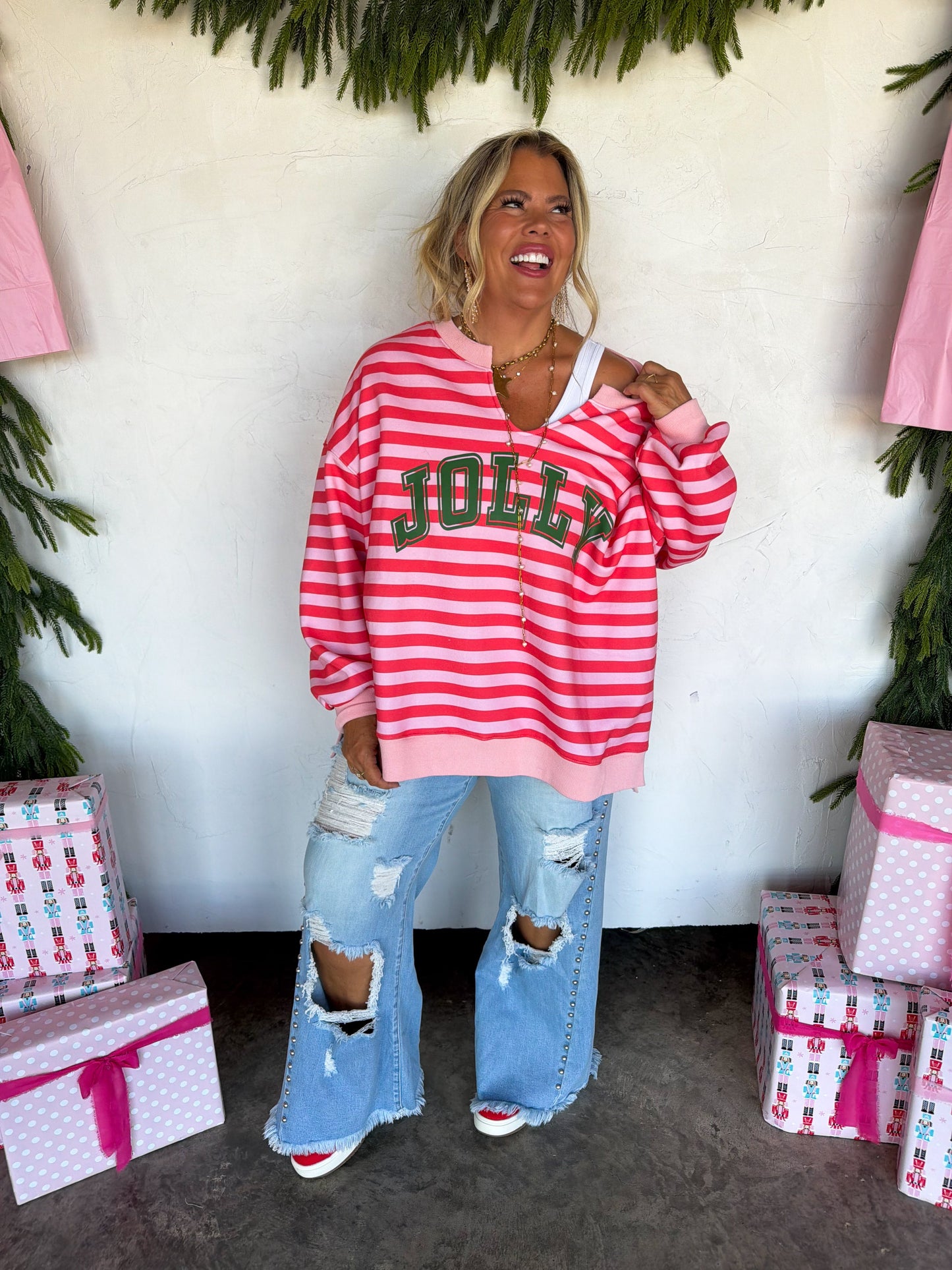 PREORDER- JOLLY & MERRY OVERSIZED PULLOVER by BLAKELEY