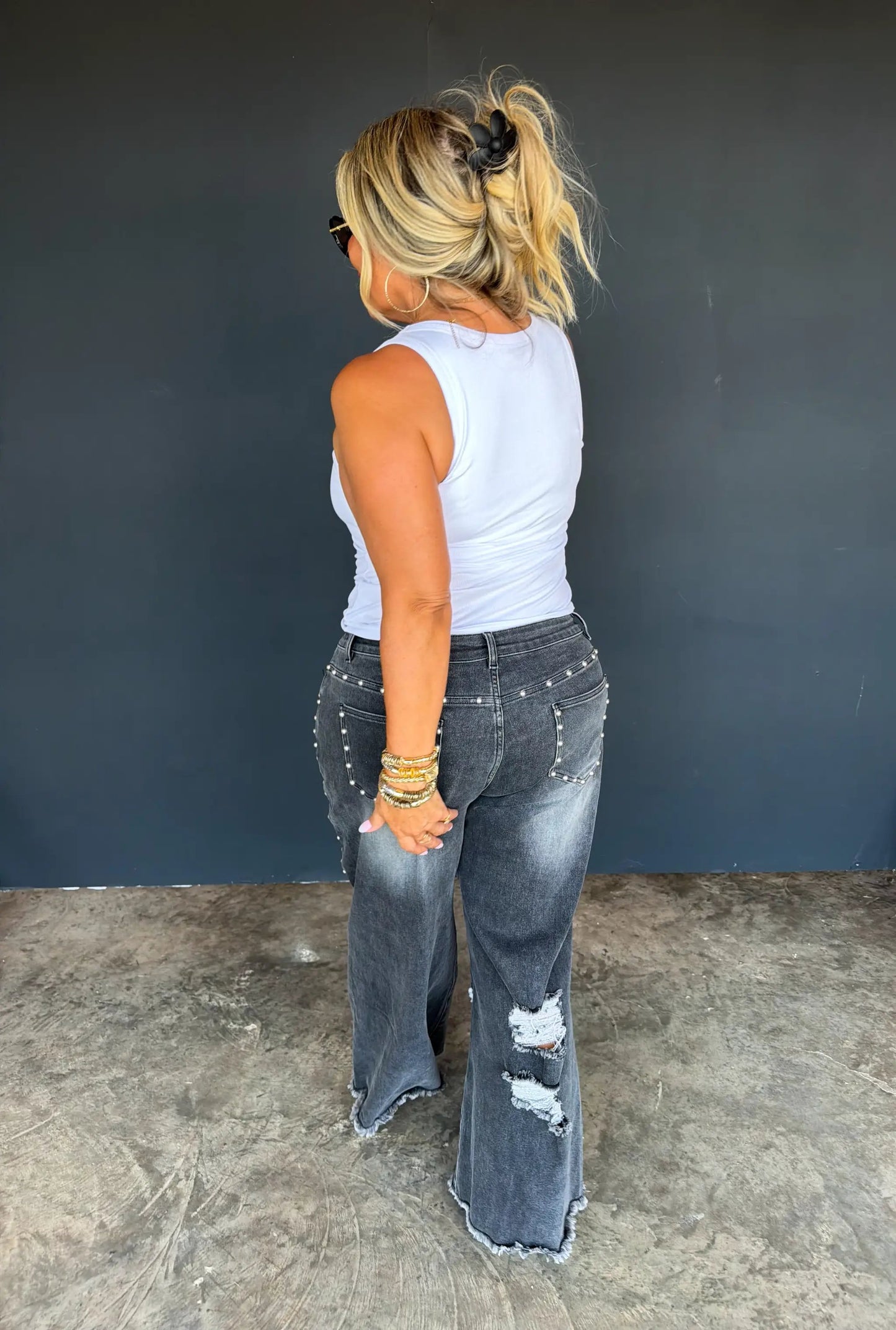PREORDER- OFF THE GRID STUDDED JEANS by BLAKELEY
