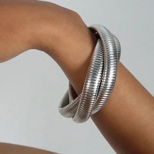 TRIPLE SILVER EMMA BRACELET by Chansuttpearls