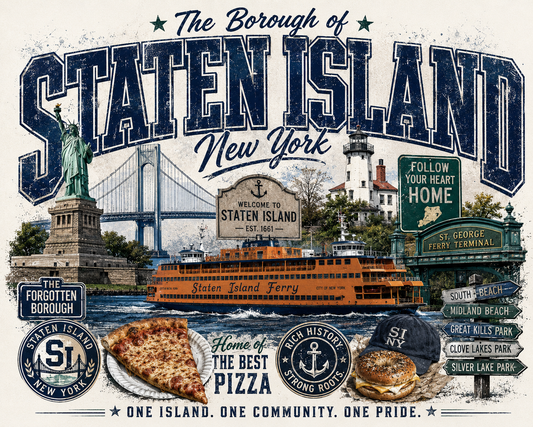 Staten Island New York Ivory Unisex T-Shirt