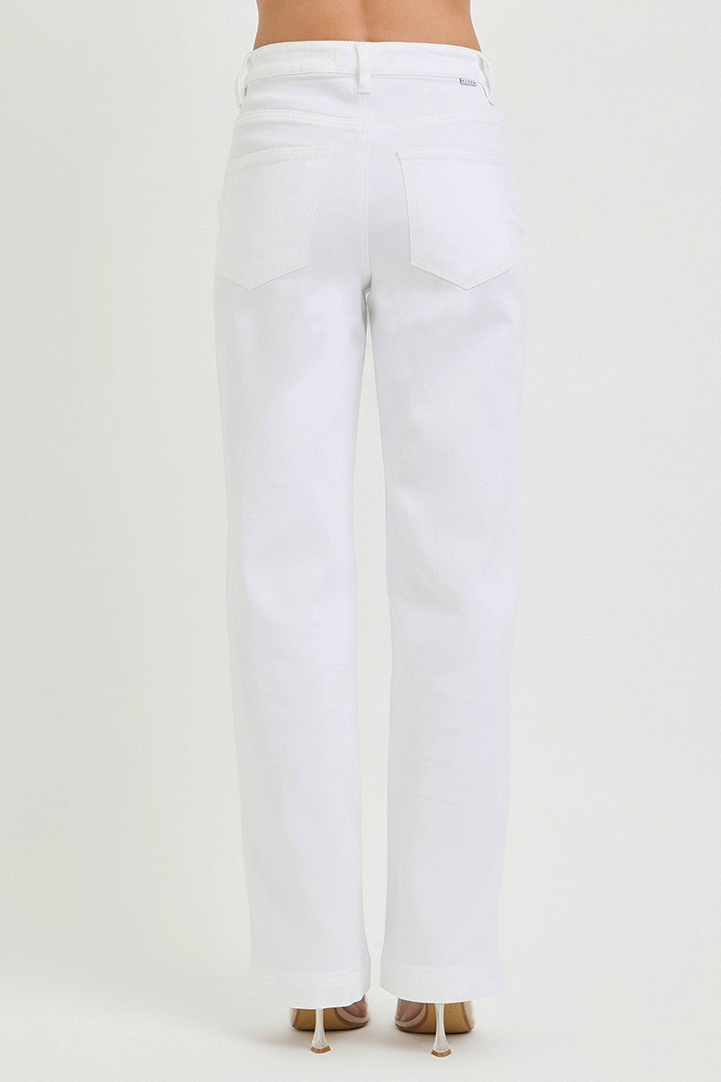 RISEN Full Size High Rise Wide Baggy Pants Plus Size by Trendsi
