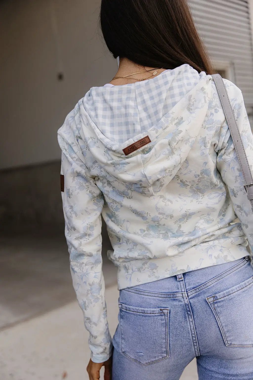 FullZip Sweatshirt - Blue Ribbon Blooms by Ampersand Avenue