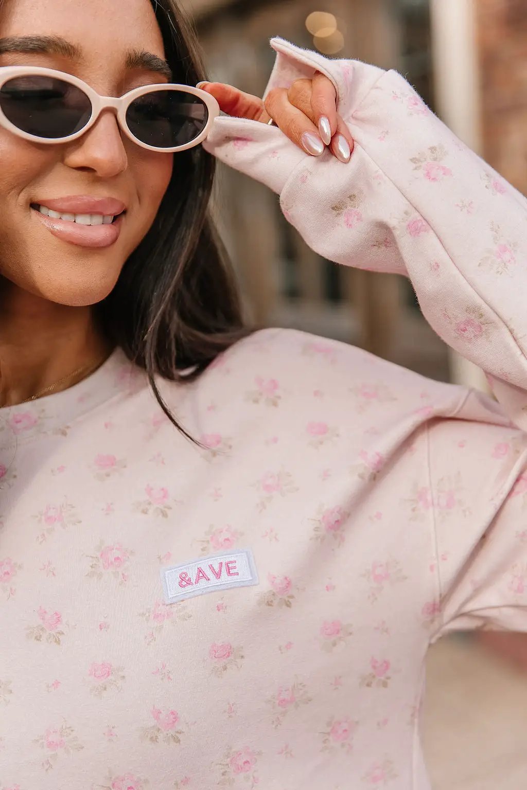University SideSlit Pullover - Tea Rose by Ampersand Avenue