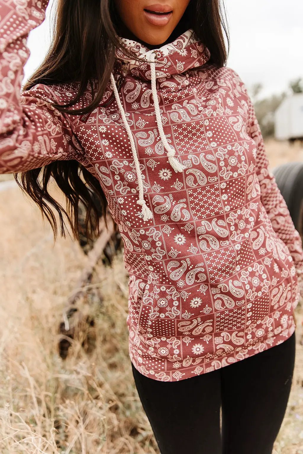 DoubleHood™ Sweatshirt - Cowboy Kisses by Ampersand Avenue