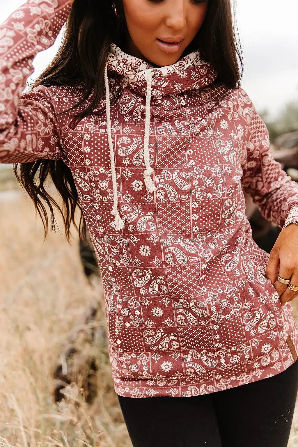 DoubleHood™ Sweatshirt - Cowboy Kisses by Ampersand Avenue