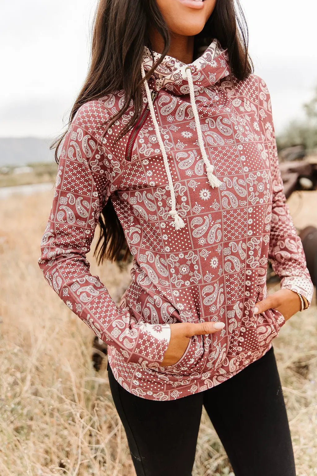 DoubleHood™ Sweatshirt - Cowboy Kisses by Ampersand Avenue