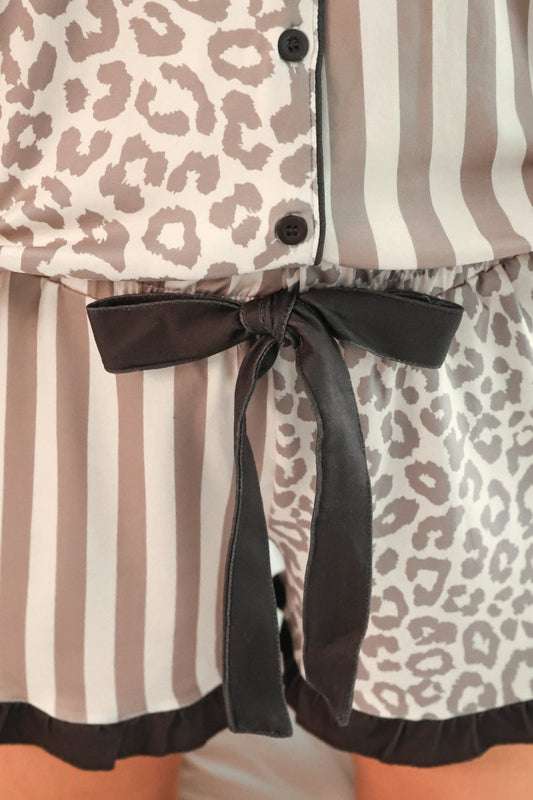 Bella and Stripes Ruffle Pajama Set by Jess Lea