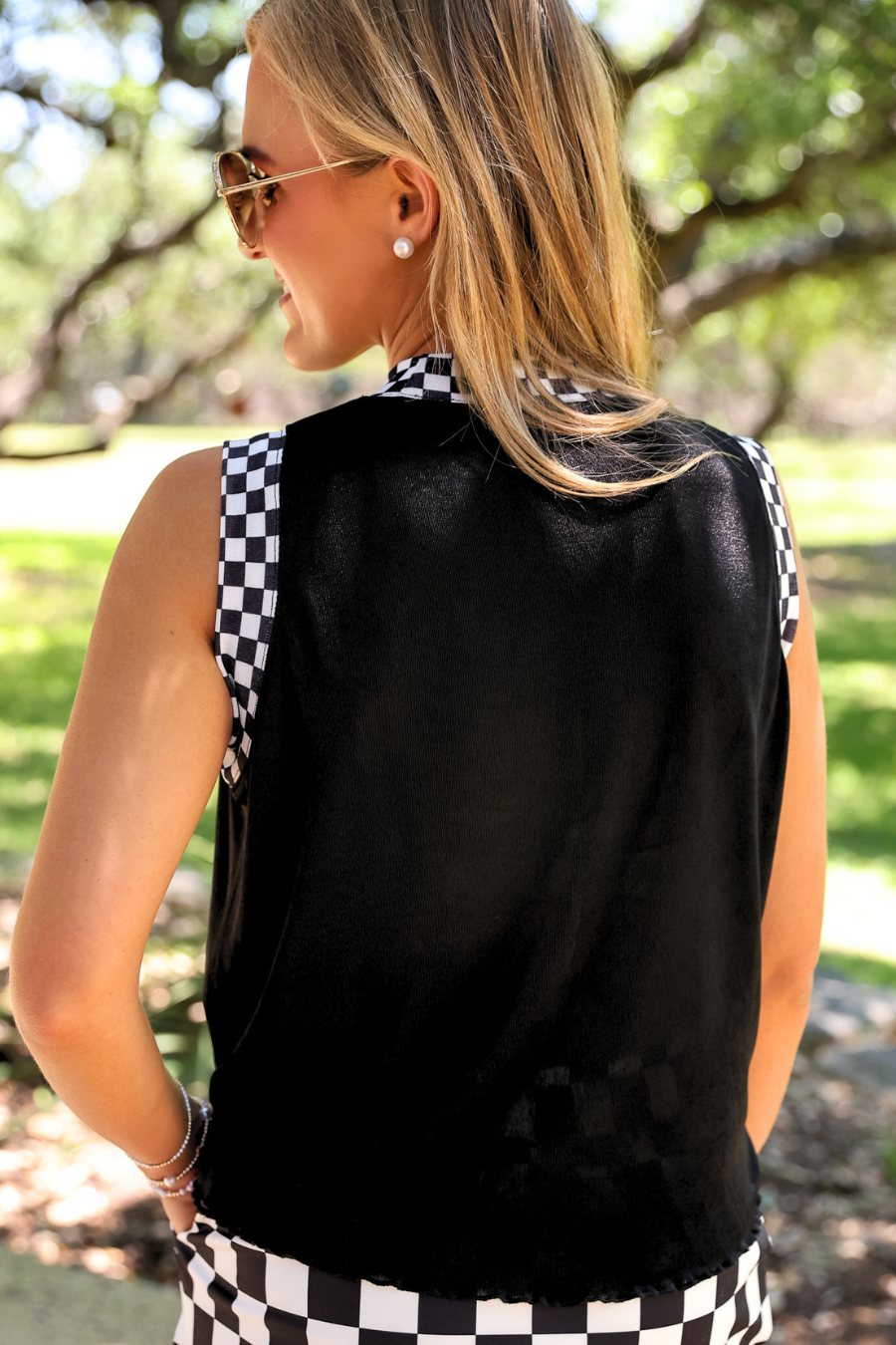 PREORDER- Checkmate Ribbed Tank- Black by Jess Lea