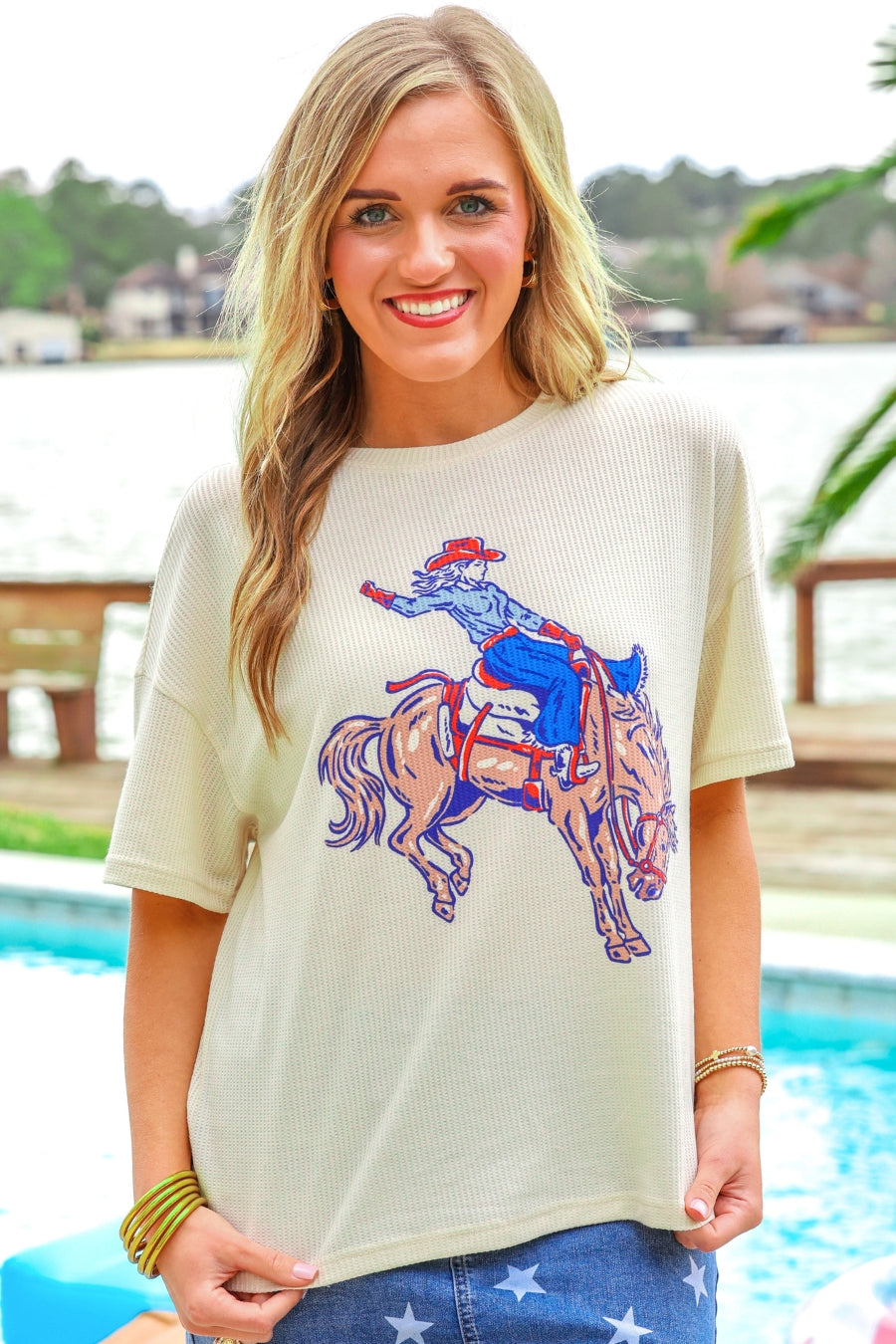 Rodeo Queen Waffle Tee by Jess Lea