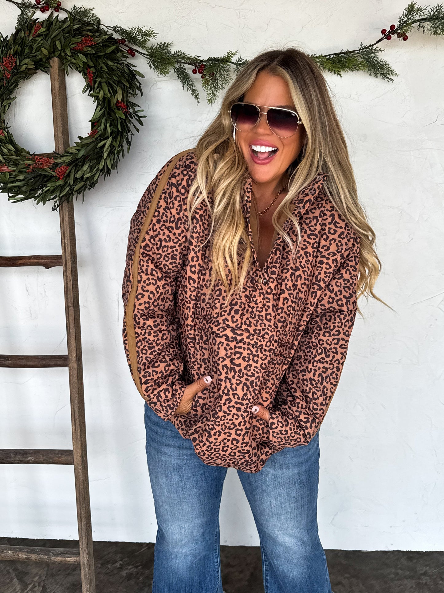 PRINTED PEYTON PUFFER JACKET